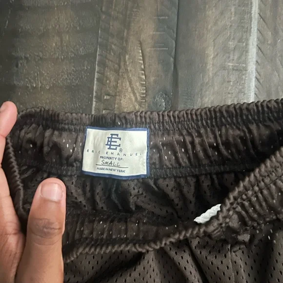 Eric Emanuel Black Athletic Shorts with Logo